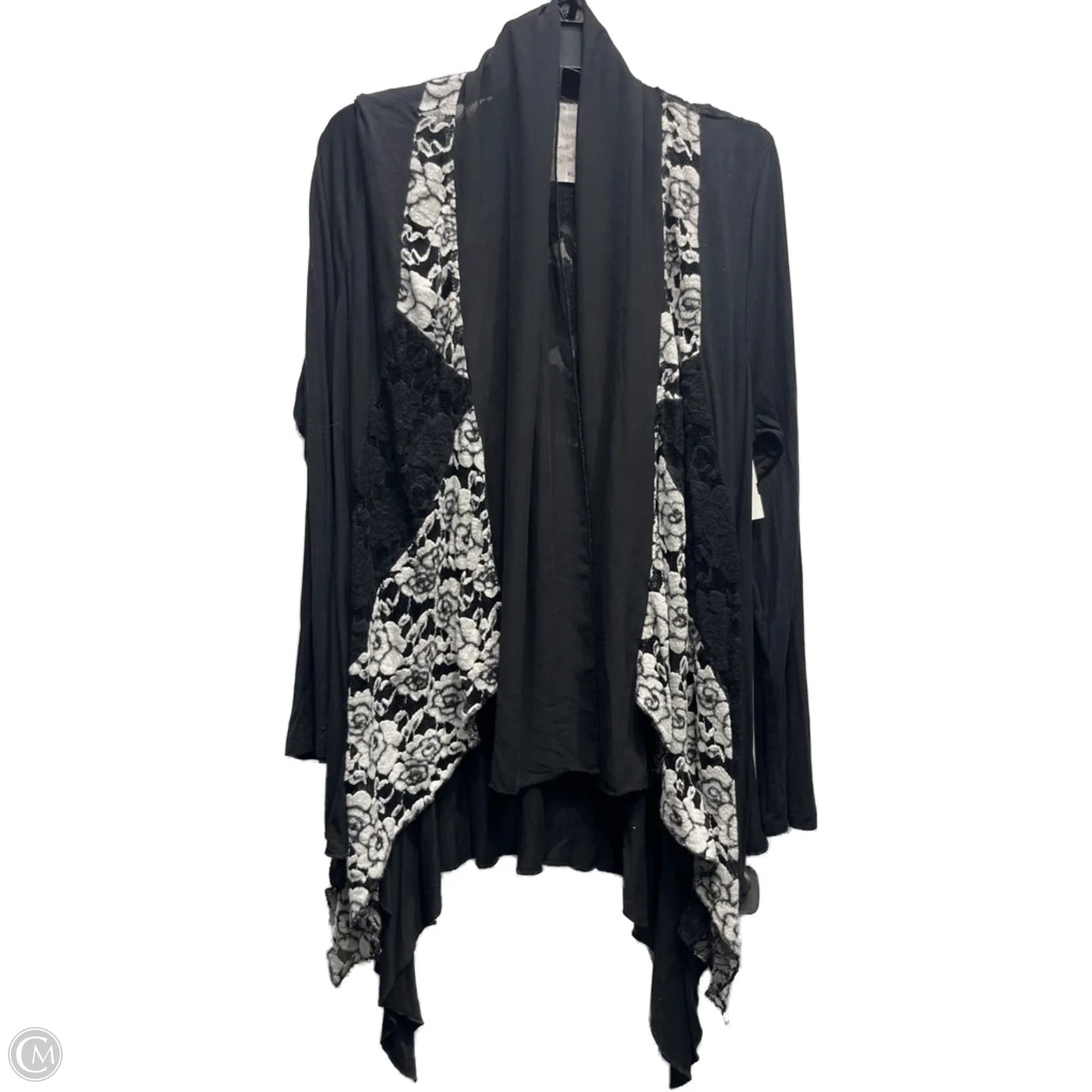 Cardigan By flew de lis In Black & White, Size: Xl