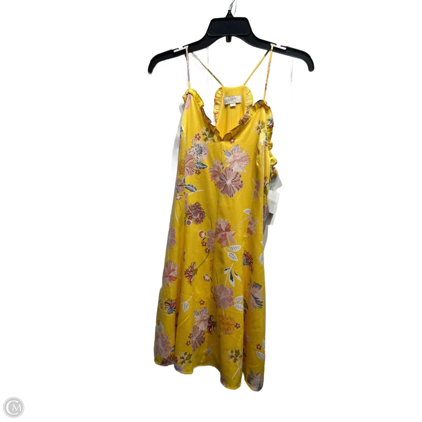 Dress Casual Short By Loft In Pink & Yellow, Size: 2
