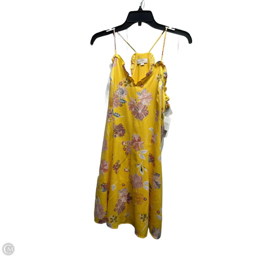 Dress Casual Short By Loft In Pink & Yellow, Size: 2