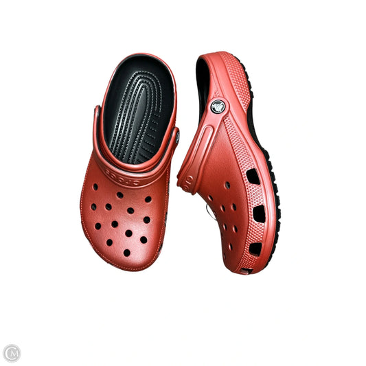 Shoes Flats By Crocs In Orange, Size: 9
