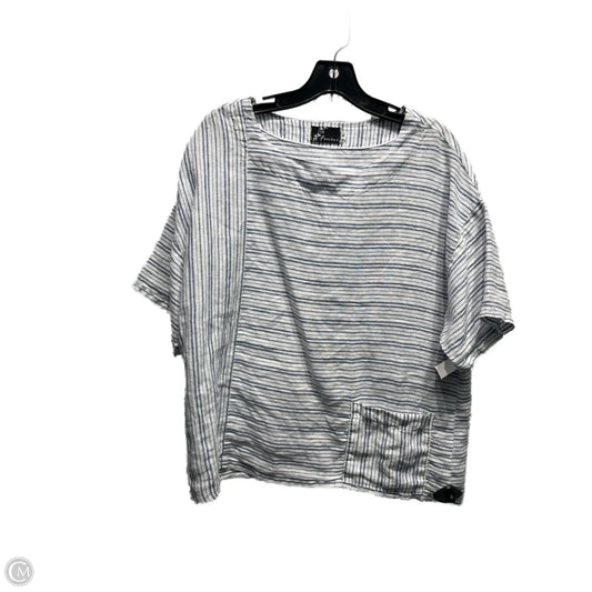 Top Short Sleeve By FENNINI In Blue & White, Size: S
