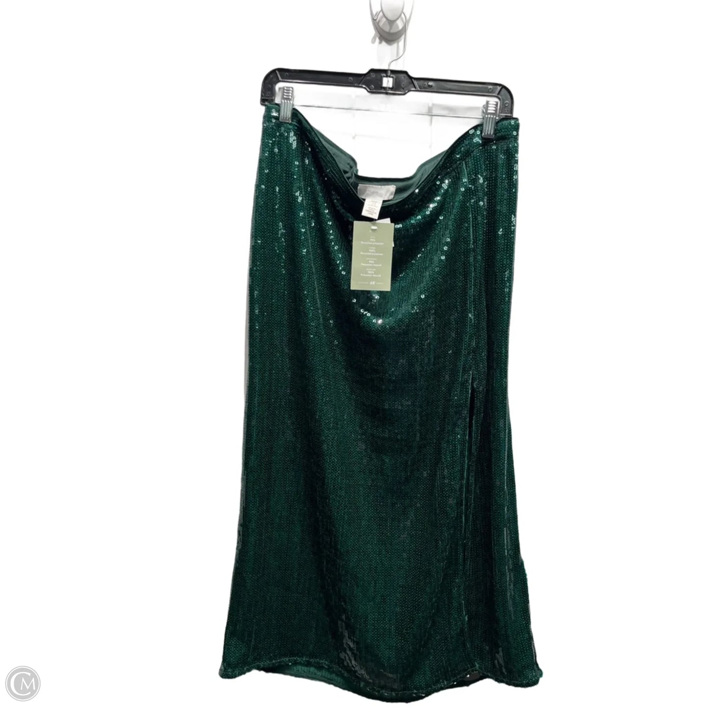 Skirt Maxi By H&m In Green, Size: 18