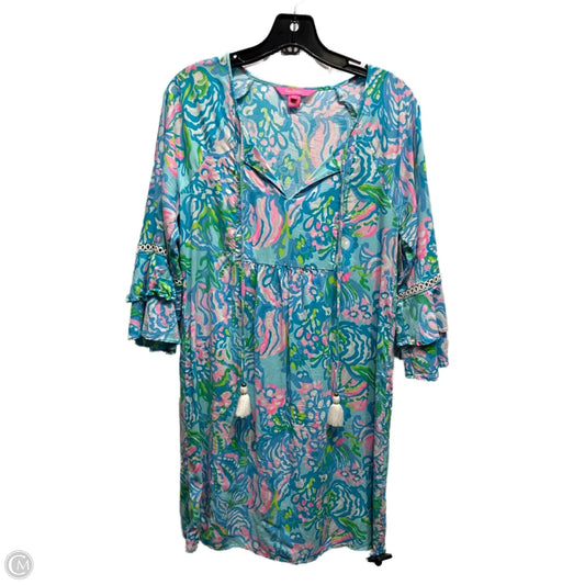 Dress Designer By Lilly Pulitzer In Blue & Pink, Size: Xs