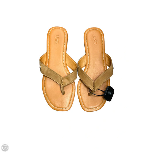 Sandals Flats By Ugg In Tan, Size: 8