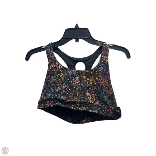 Athletic Bra By Lululemon In Black & Orange, Size: 10