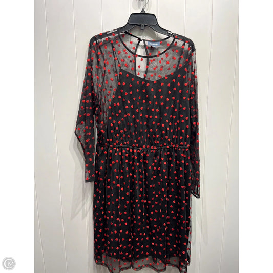 Dress Set 2pc By Modcloth In Black & Red, Size: 1x