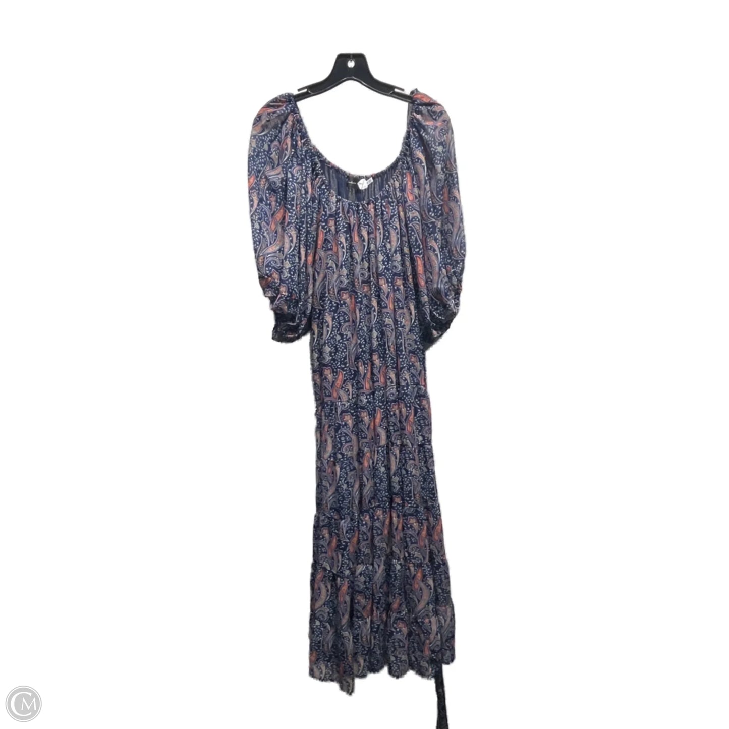 Dress Casual Maxi By PIPER & SCOOT In Blue & Orange, Size: 2x