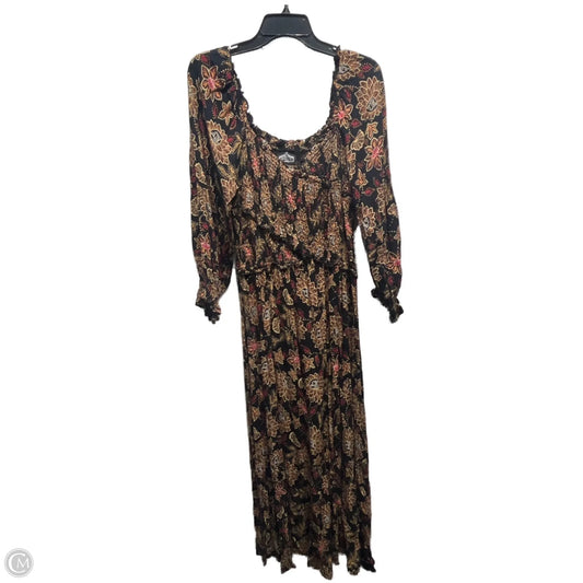 Dress Casual Maxi By Angie In Black & Red, Size: Xl