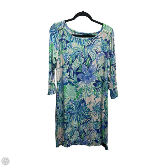 Dress Designer By Lilly Pulitzer In Blue & Green, Size: L