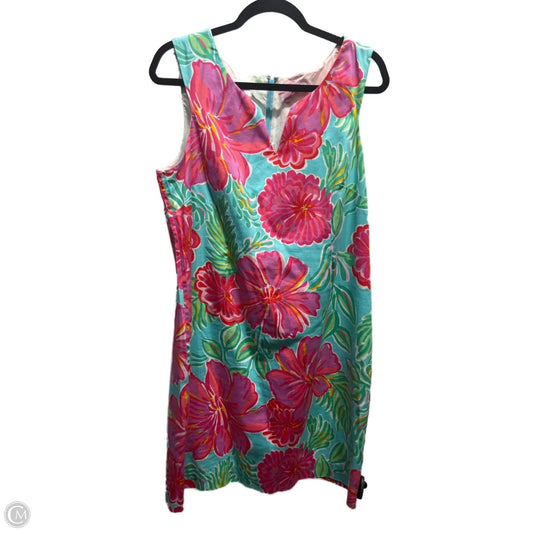 Dress Designer By Lilly Pulitzer In Blue & Red, Size: 14