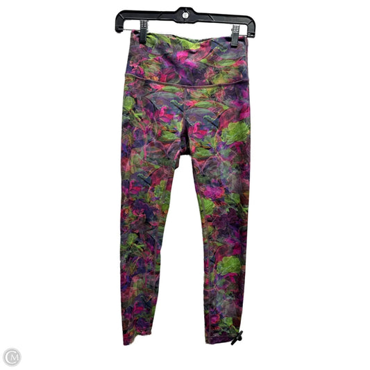 Athletic Capris By Lululemon In Green & Purple, Size: 6