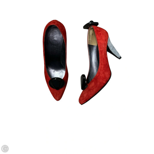 Shoes Heels Stiletto By CHARLES JOURDAN In Black & Red, Size: 7