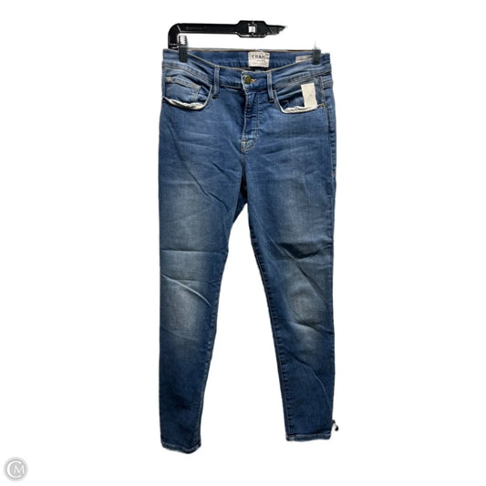 Jeans Skinny By Frame In Blue Denim, Size: 6
