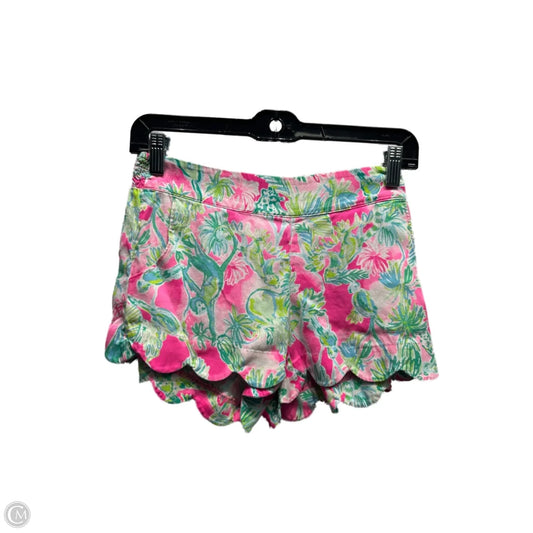 Shorts Designer By Lilly Pulitzer In Green & Pink, Size: Xs