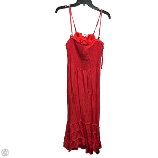 Dress Casual Midi By Soma In Coral, Size: Xl