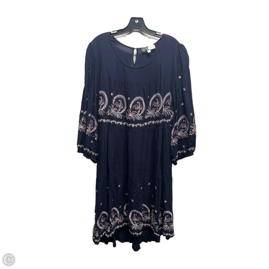 Dress Casual Short By PIPER & SCOTT In Blue & Orange, Size: 2x