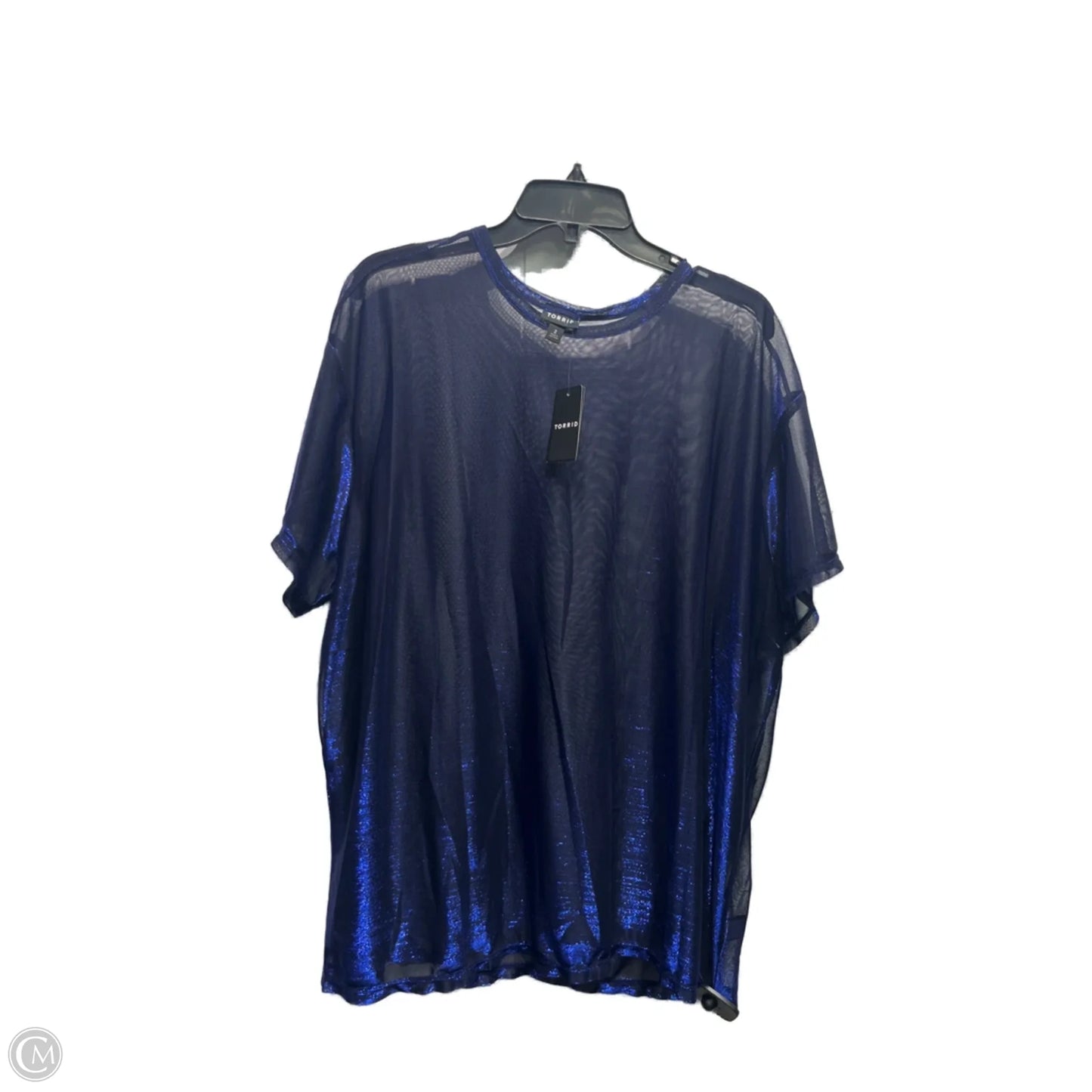 Top Short Sleeve By Torrid In Blue, Size: 2x
