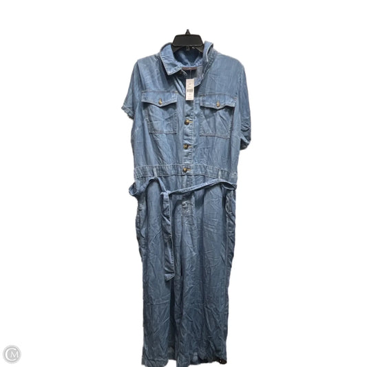 Jumpsuit By Lane Bryant In Blue Denim, Size: 18