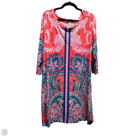 Dress Designer By Lilly Pulitzer In Blue & Orange, Size: Xl