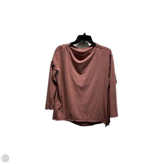 Athletic Top Long Sleeve Collar By Lululemon In Mauve, Size: S