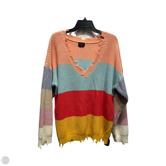Sweater By BLANK PAIGE In Blue & Orange, Size: M