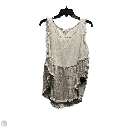 Tunic Sleeveless By Umgee In Cream & Tan, Size: M