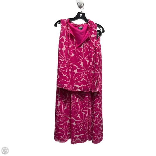 Top Sleeveless By Inc In Pink & White, Size: M