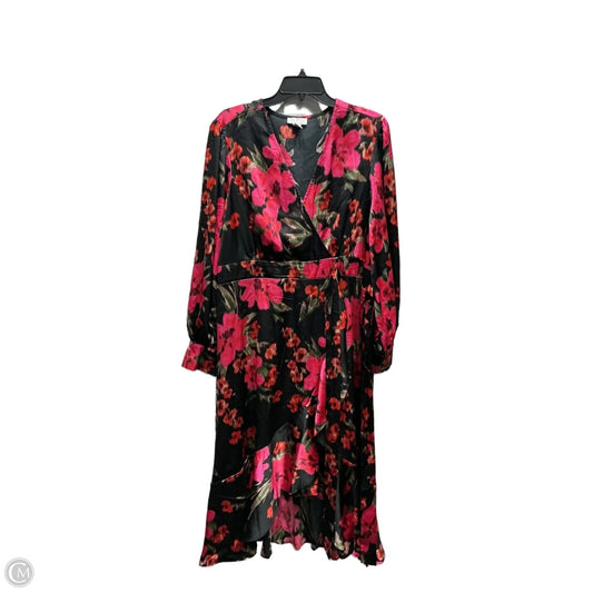 Dress Casual Maxi By Sofia By Sofia Vergara In Black & Pink, Size: Xxl