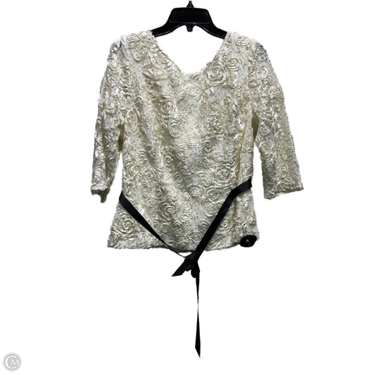 Blouse Long Sleeve By Alex Evenings In Gold, Size: Xl