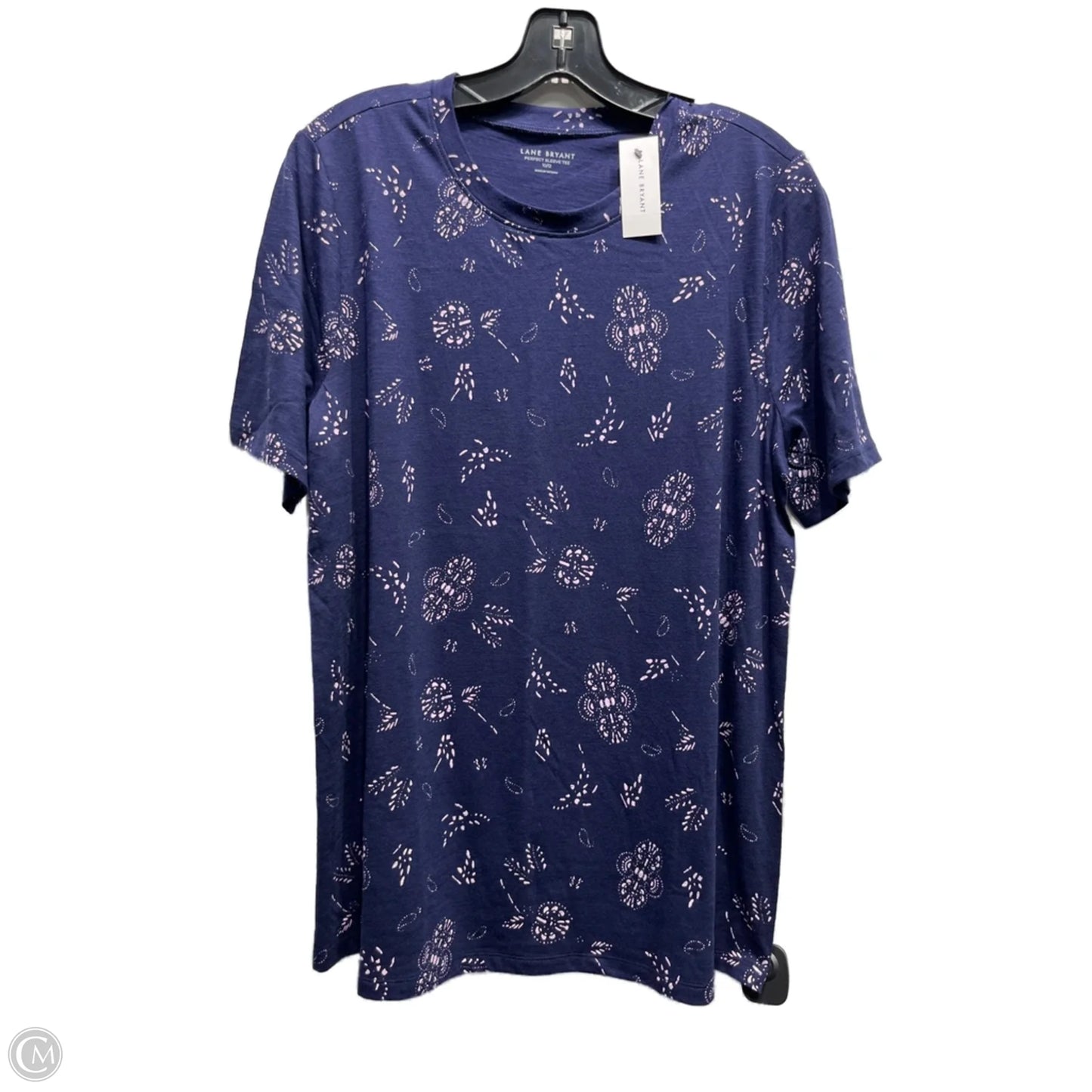 Top Short Sleeve Basic By Lane Bryant In Blue & Purple, Size: L