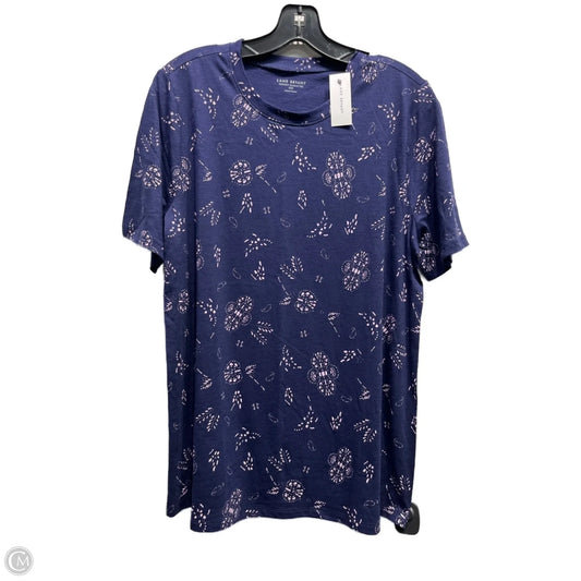 Top Short Sleeve Basic By Lane Bryant In Blue & Purple, Size: L