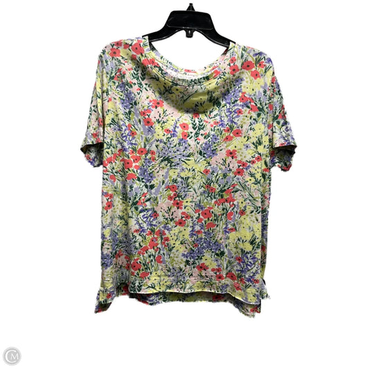 Top Short Sleeve Basic By West Bound In Green & Orange, Size: Xl