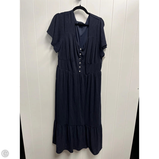 Dress Casual Midi By Lane Bryant In Navy, Size: 22
