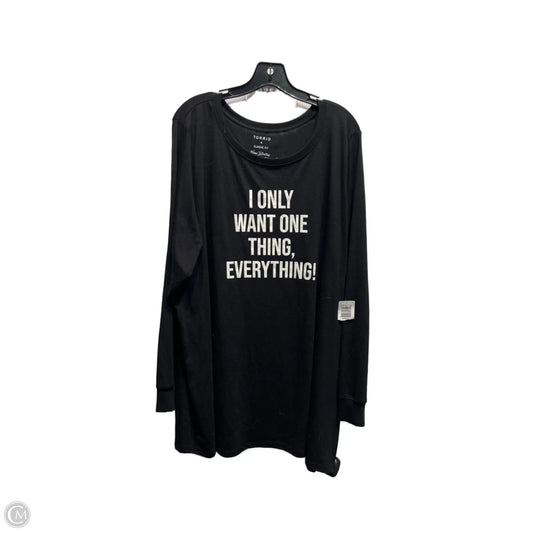 Top Long Sleeve By Torrid In Black & White, Size: 4