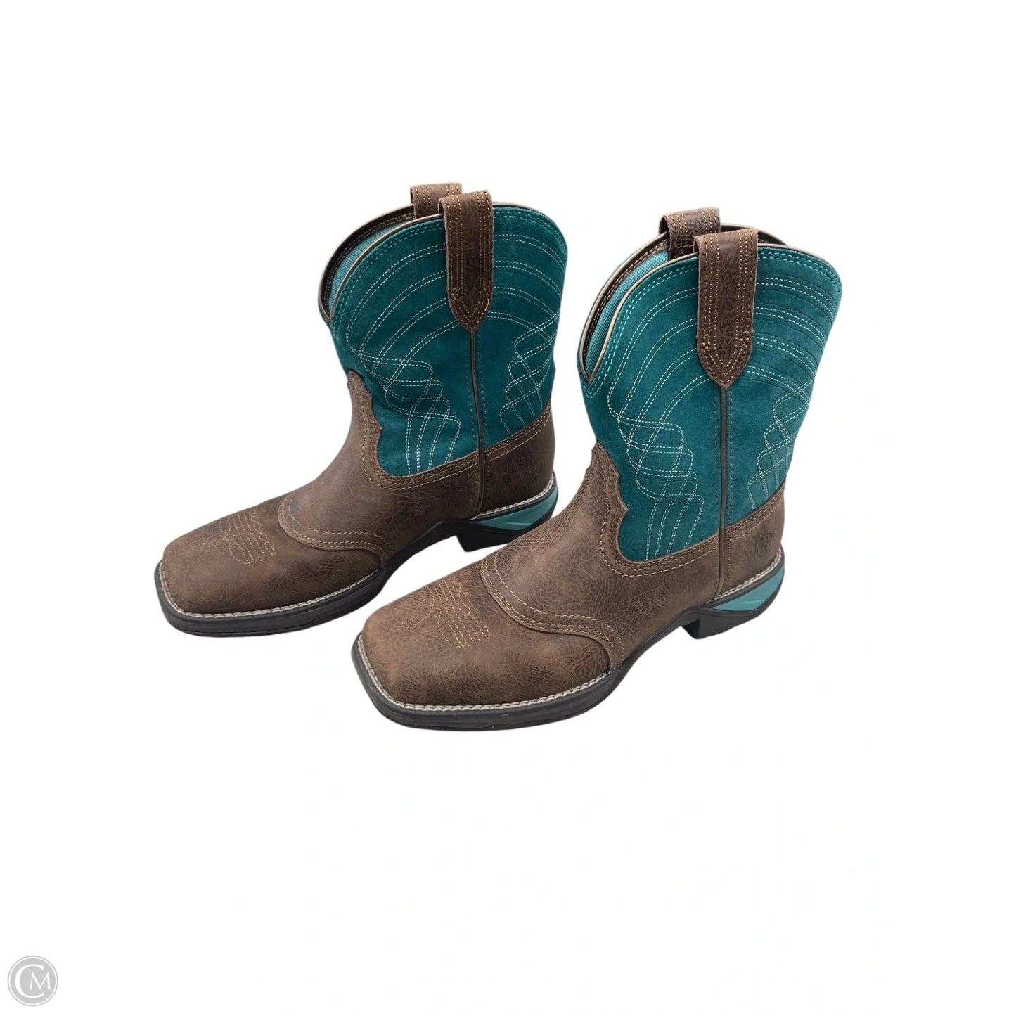 Boots Western By Ariat In Blue & Brown, Size: 8