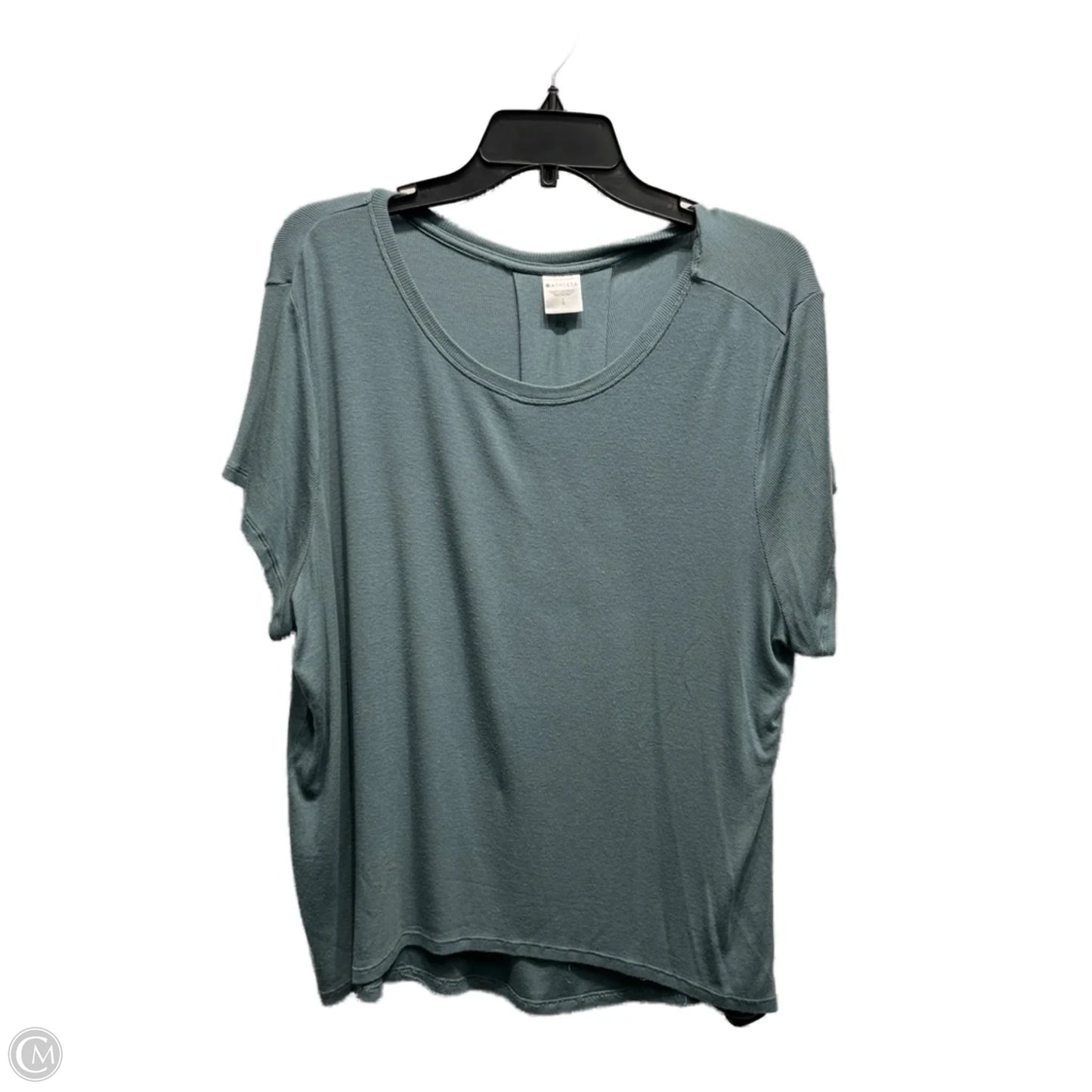 Athletic Top Short Sleeve By Athleta In Green, Size: L