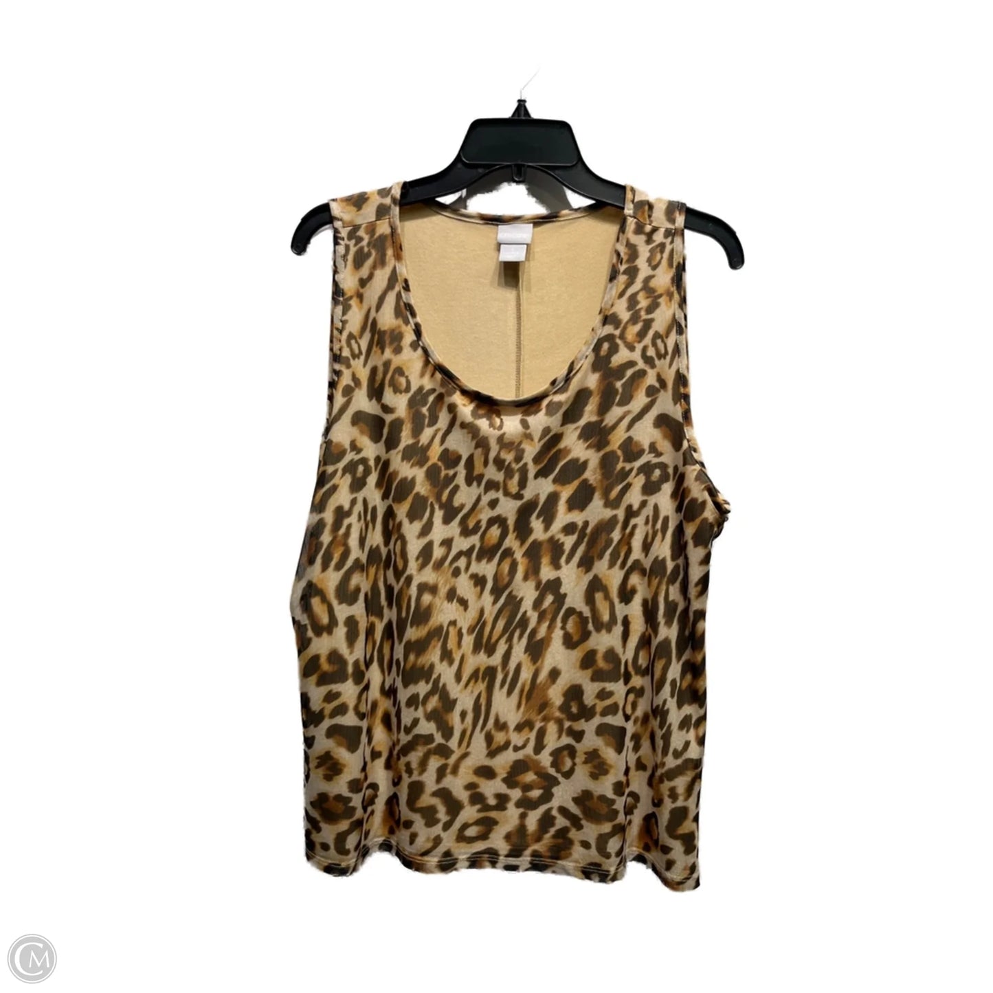 Top Sleeveless By Chicos In Animal Print, Size: Xl