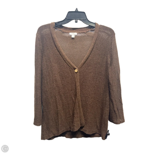 Sweater Cardigan By J. Jill In Brown, Size: M