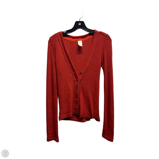 Top Long Sleeve By Free People In Orange, Size: Xs