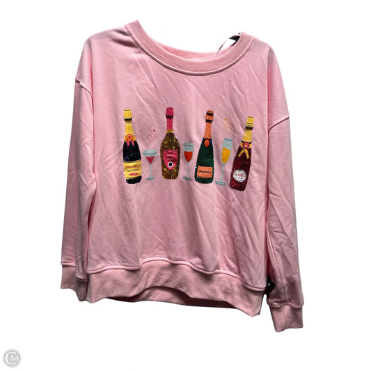 Top Long Sleeve By Why Dress In Pink, Size: L
