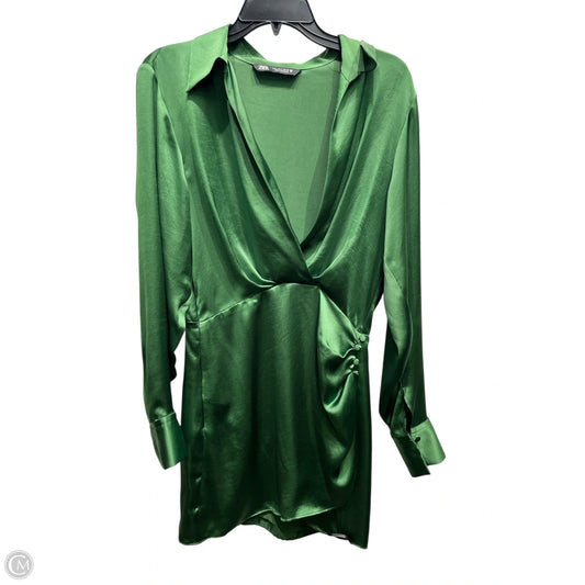 Dress Party Short By Zara In Green, Size: S