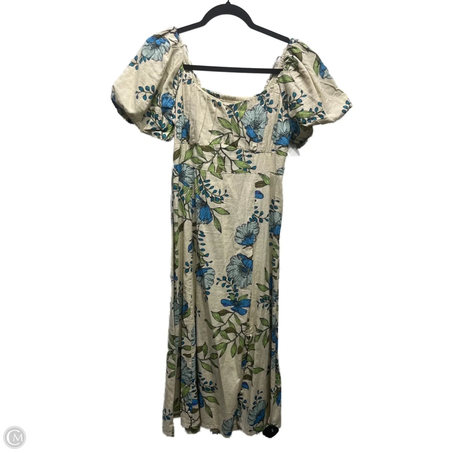 Dress Casual Midi By  tulip reation In Blue & Green, Size: S