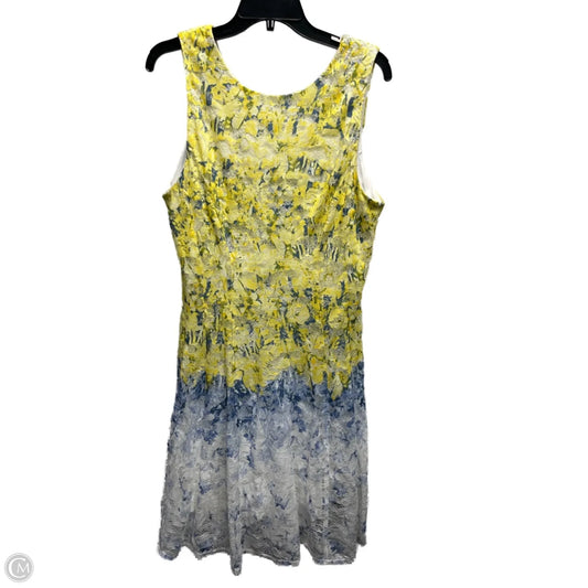 Dress Work By Gabby Skye In Blue & Yellow, Size: 16