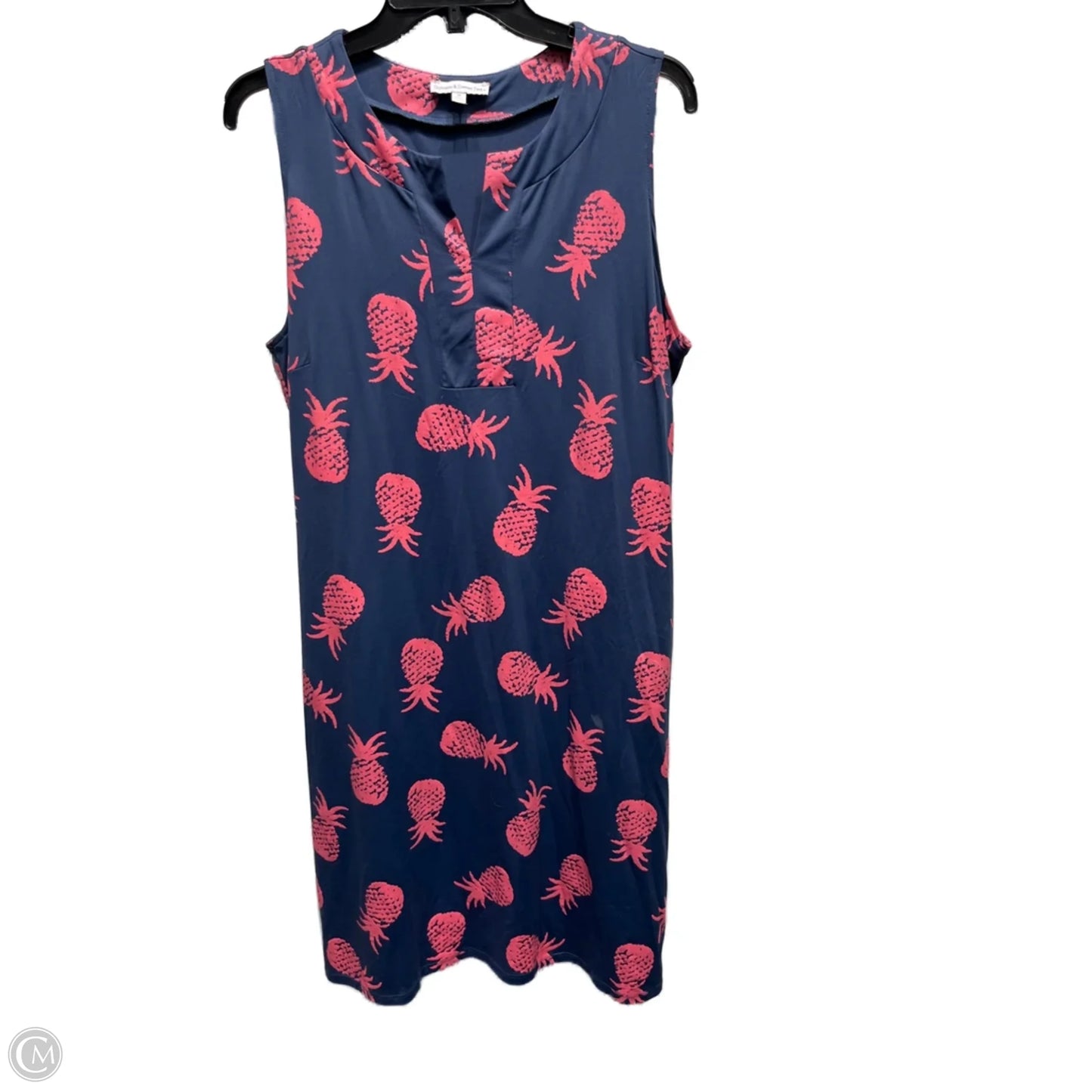 Dress Casual Short By Clothes Mentor In Blue & Pink, Size: 1x