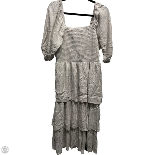 Dress Casual Midi By j gee In Grey, Size: 2x