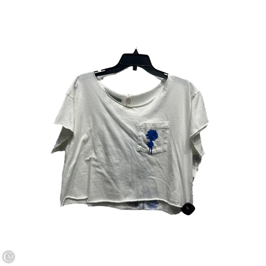 Top Short Sleeve Basic By Free People In Blue & White, Size: S