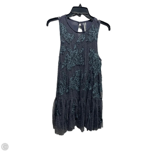 Tunic Sleeveless By Anthropologie In Blue & Grey, Size: M
