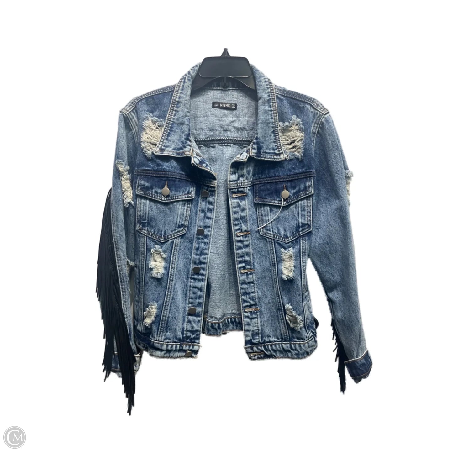 Jacket Denim By Shein In Blue Denim, Size: M
