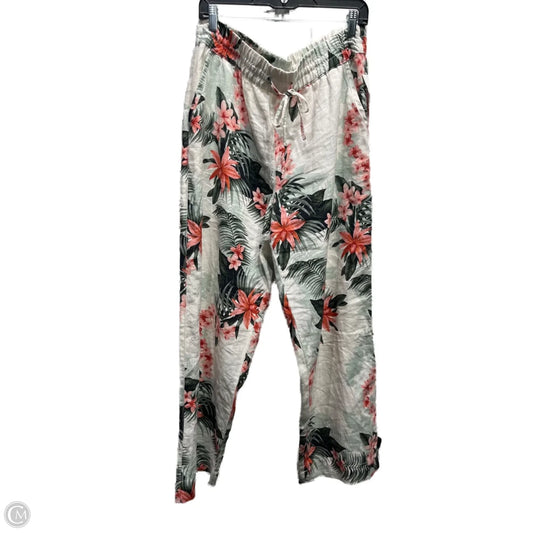 Pants Linen By Tommy Bahama In Green & Red, Size: L