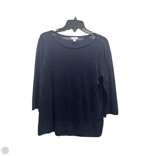 Top Long Sleeve By J. Jill In Navy, Size: S